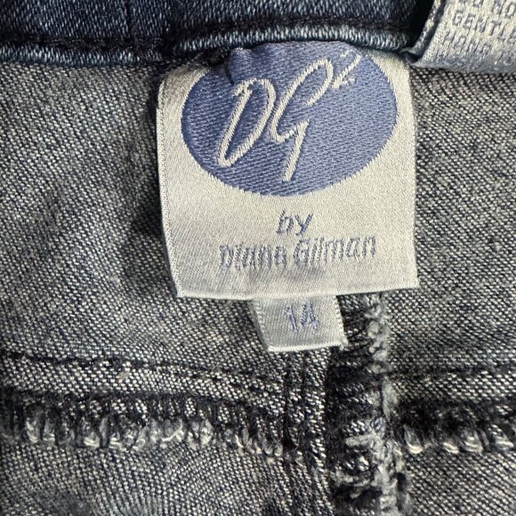 DG2 by Diane Gilman Womens 14 Bootcut Blue Jeans Medium Wash Denim Stretch - Picture 6 of 12